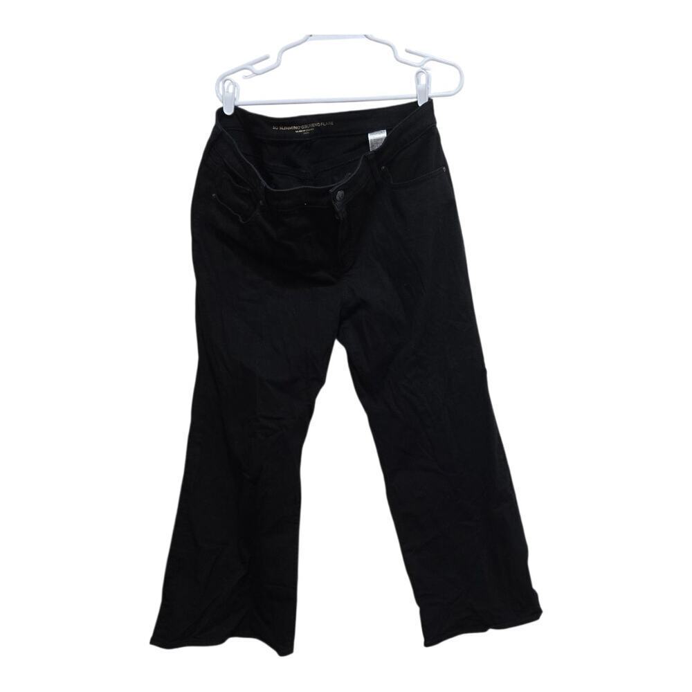 Chico’s So Slimming Girlfriend Flare Jeans 16P Black Stretch